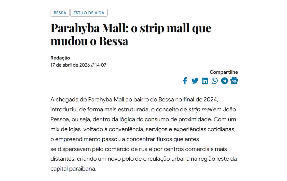 captura do site paraibabusiness.com.br